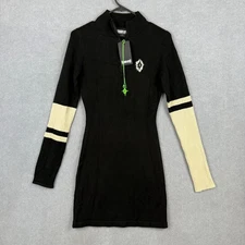 Dolls Kill Dress Womens Medium Black Cream Darker Wave Goth Punk Rave NEW