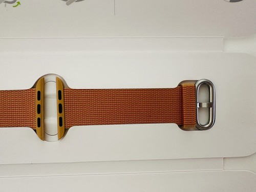 Genuine Apple Watch Nylon Band 42mm Gold Red MMA62AM/A Stainless Steel Buckle - Photo 4 sur 7