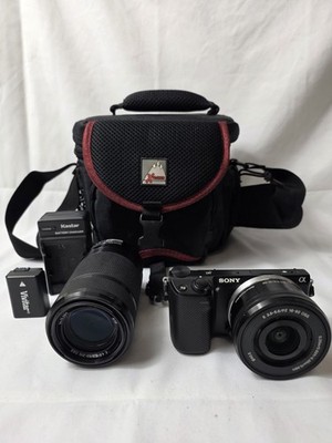 Sony Nex 5T 16.1 mp camera, case, battery, charger. 16-50 OSS, 55-210 OSS -READ-