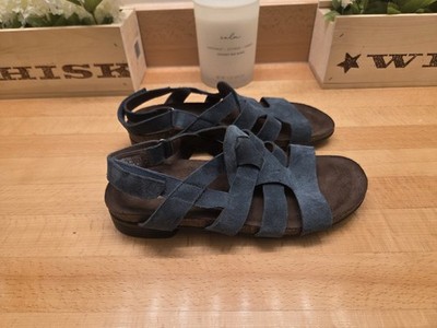 Munro Women's Corine Slingback Sandals Blue Suede Leather Size 9