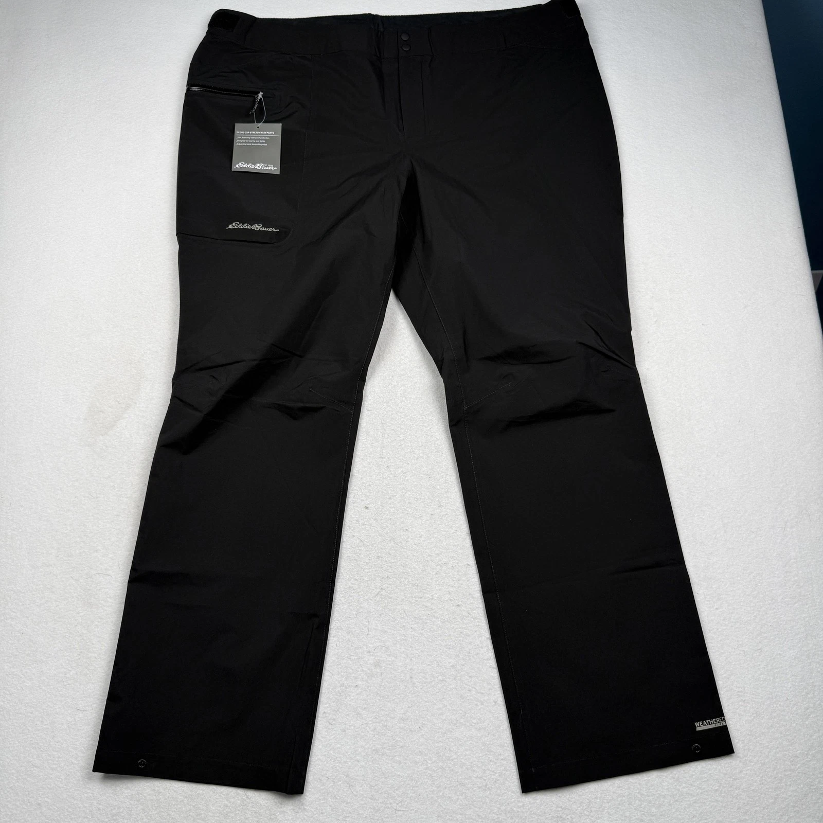 Eddie Bauer Pants Womens 2X Black Cloud Cap Stretch Rain Waterproof WeatherEdge