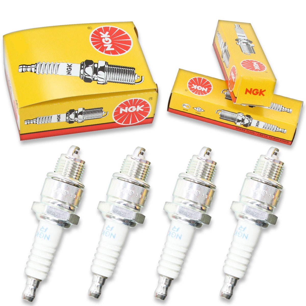4 pcs NGK Standard Spark Plugs for 1959-1965 Volvo 544 1.6L 1.8L L4 - Engine ut