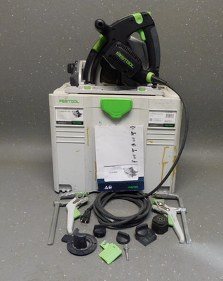 Festool TS 55 REQ-Plus Plunge Cut Track Saw w/ Case & Accessories