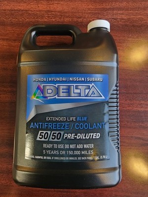 Delta: Antifreeze/Coolant: Extended Life-Blue.50/50 Pre Diluted. Ready to use 