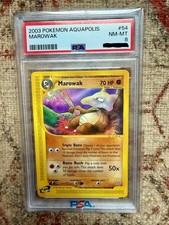 (LOW POP!!!!) - 2003 POKEMON - AQUAPOLIS 54/147 MAROWAK - REGULAR - PSA 8
