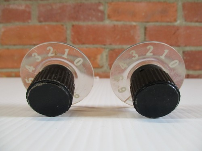 #ad Indicator Knobs 1 9 Scale Test Equipment 2quot; Wide 1quot; Tall Lot of 2 $16.00