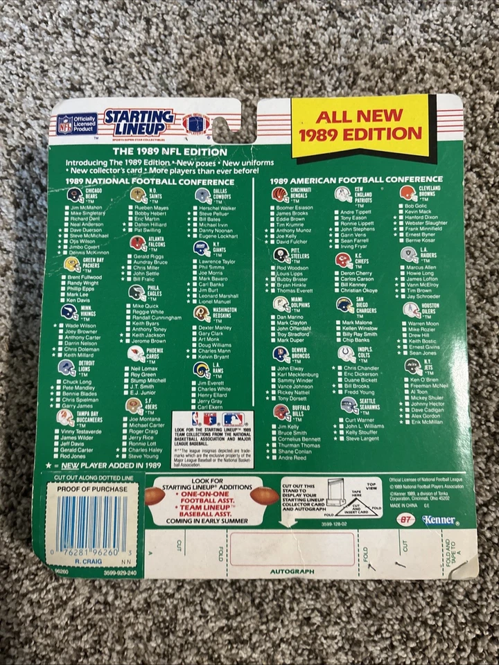 Roger Craig 1989 Starting Lineup San Francisco 49ers - Image 4 of 4