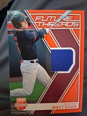 2023 Panini Elite Extra Edition - Future Threads Matt Shaw #FT-MS Orange /199...