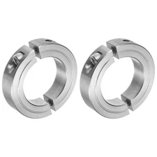 2pcs Double Split Shaft Collar 1-1/2 ID Clamping Collar 2-3/8 OD Stainless Steel