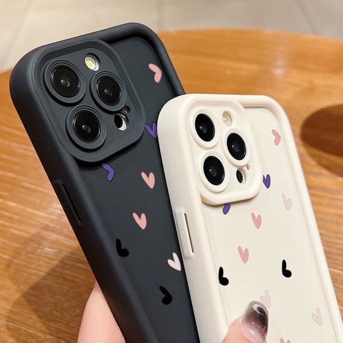 Funda para iPhone 16 15 Pro Max 14 13 12 11 Xs XR Silicona Antigolpes Corazón Cubierta - Imagen 10 de 21