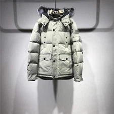 Moose Knuckles Women's Hooded Fur Collar Thickened Parker Down Jacket New