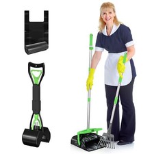 Pooper Scooper with Bag Attachment, 50 inches Long Handle Pooper Scooper, Poo...