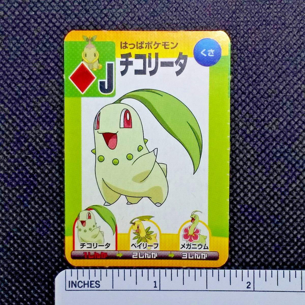 Chikorita Bayleef Meganium Pokemon evolution Playing Cards