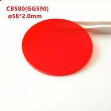 58*2.0mm 580nm Red Glass Optical Filter CB580 GG590