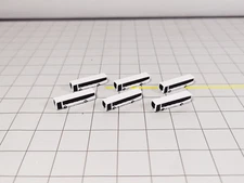 6x White SINGLE DECK BUSES Aircraft Airport GSE Vehicle Set Models 1:400 Diorama