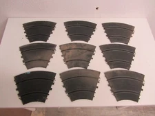 Lot of 9 1964 Eldon 0905-30 1:32 Scale? Dual Two Lane Slot Car Track Curved 1127