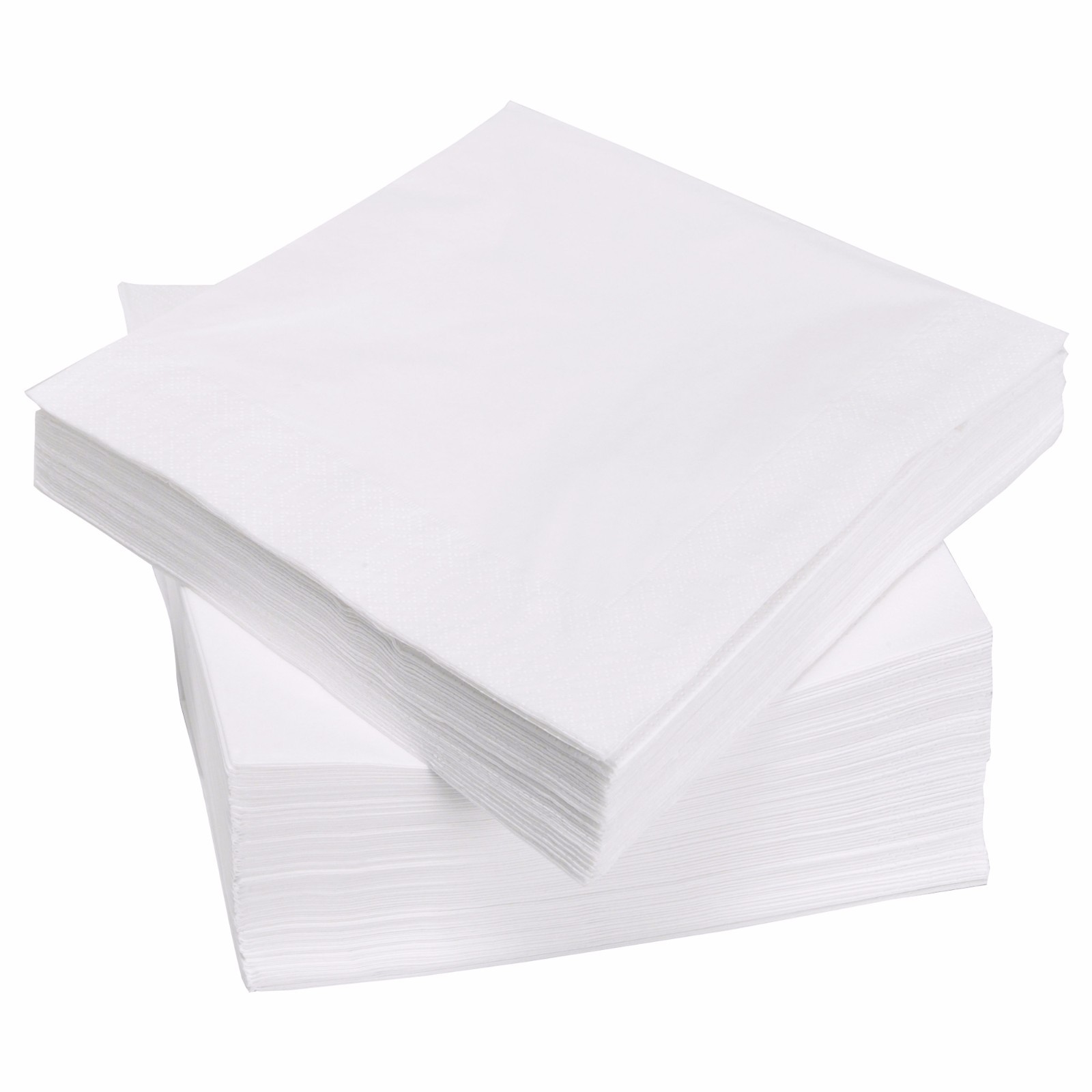 500 x Napkins, Serviette, White Single Ply 30cm x 30cm 1 ply