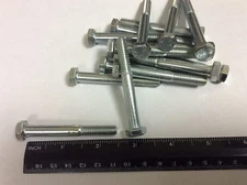 New Qty (20) 5/16-18 X 2 1/2" Grade 5 Zinc Plated Hex Head Screws