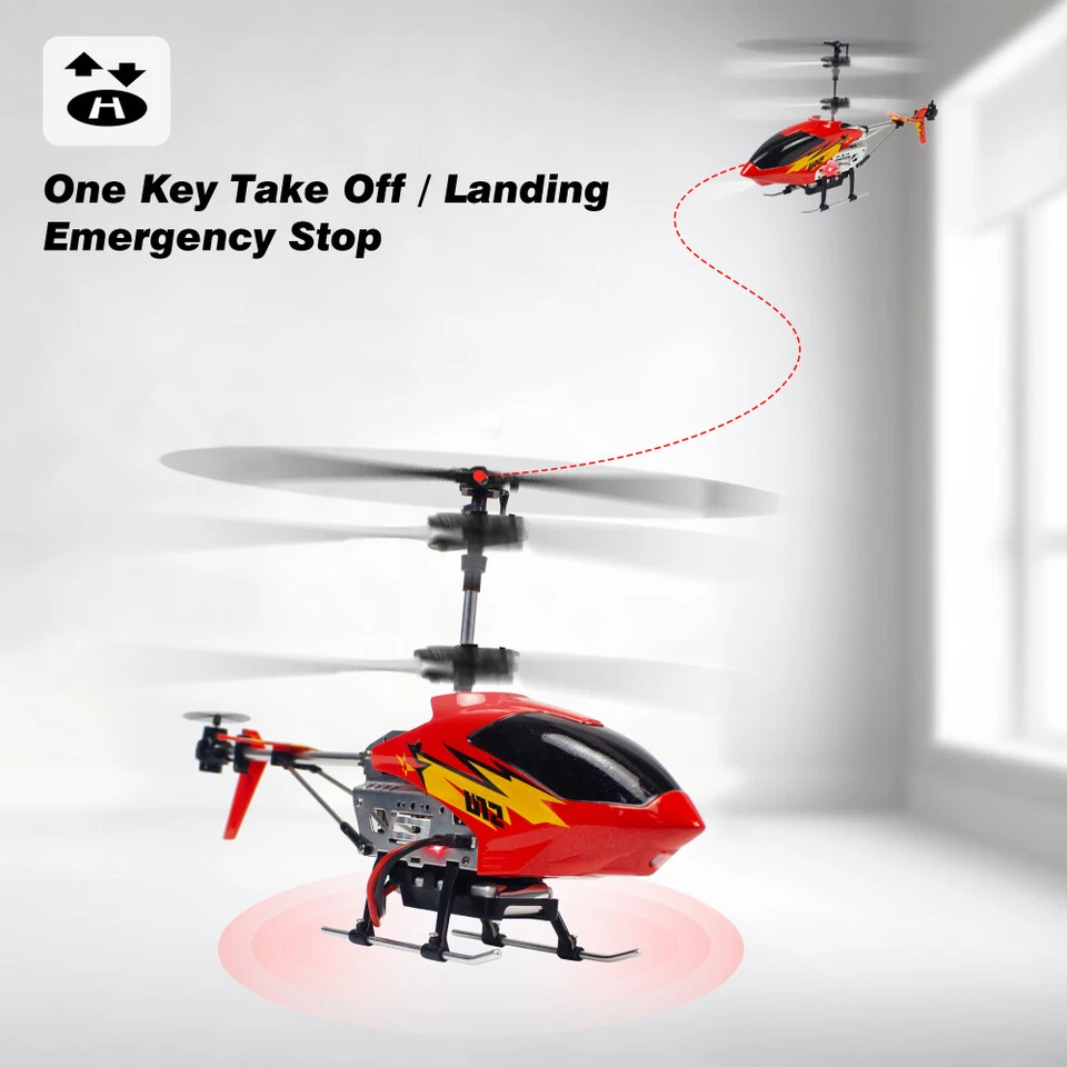 U12 Metal Mini RC Helicopter 2.4G RC Toys for Adults Kids Gift w/ 2 Batteries - Image 4 of 4
