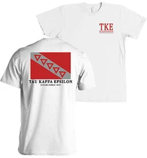 Tau Kappa Epsilon Fraternity Flag Bella + Canvas TKE T Shirt NEW