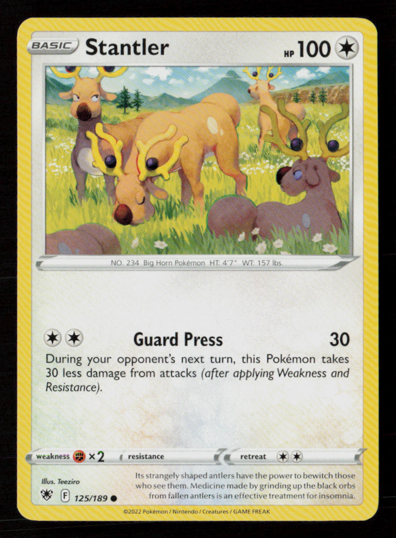 Stantler SWSH10: Astral Radiance #125/189 Common Pokemon Card