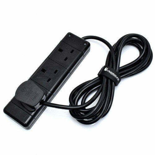 Extension Lead Multi Plug Mains Cables 1 2 3 4 6 8 10 Gang UK Plug Black & White - Picture 27 of 91