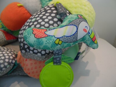 Baby infant seat with teether toy(inv617t5m) 99% polyester 16''x18''x10''never used