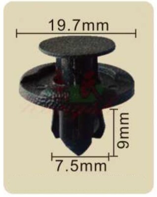 50 PCs Push-Type Retainer (Fits Honda)