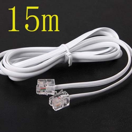 High Speed 15m 45ft RJ11 Telephone Phone ADSL Modem Line Cord Cable | eBay