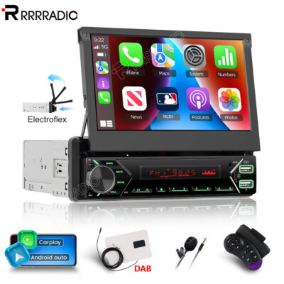 7'' 1Din DAB+ Autoradio mit Wireless Carplay Ausfahrbarem Display Bluetooth USB
