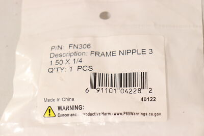 #ad Power Products Brass Frame Nipple 3 1.50 x 1 4quot; FN306 $7.17