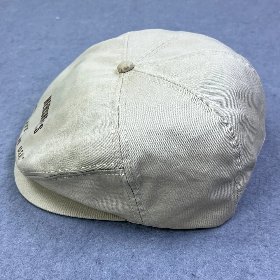 Boné Hershey's Newsboy bege lona vendedor pedaleiro chapéu K-Produtos fabricados nos EUA - Imagem 3 de 4