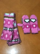 Girls Kids Sonoma Life  Style Pink Mittens Gloves Size Small S 5/6