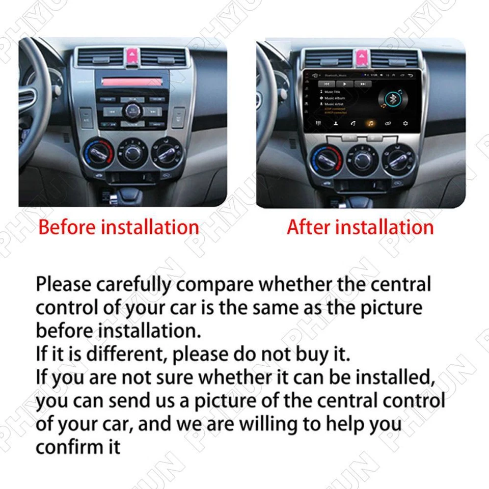 Rádio estéreo 10"" Android 1+16GB navegação GPS WFi FM para Honda City 2008-2014 - Imagem 3 de 4