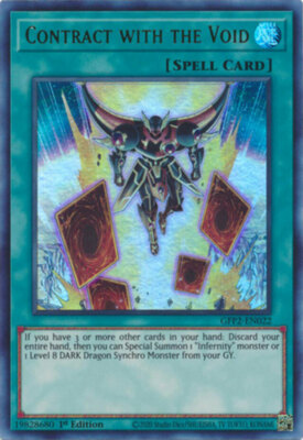 YGO-3x-Near Mint-Contract with the Void - GFP2-EN022 - Ultra Rare - 1st Edition-