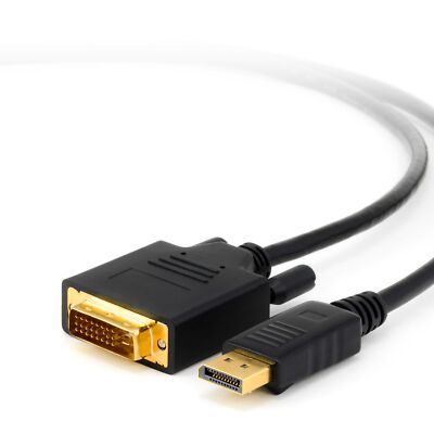 CSL HQ Premium DisplayPort (DP) auf DVI-Kabel Zertifiziert / HDCP / EDID 3,0m