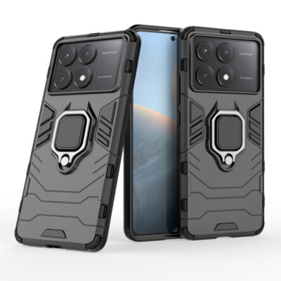 Case For Xiaomi Poco M6 X6 Pro Redmi 13C Note 13 12 Pro Armor Stand Hybrid Cover