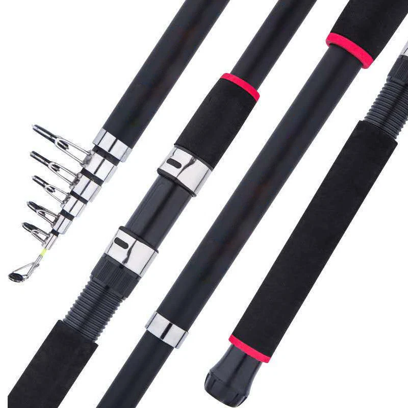 Caña de pescar portátil de fibra de carbono de soporte fuerte de 2,0 pies mediana rápida ligera Foto 2 de 4