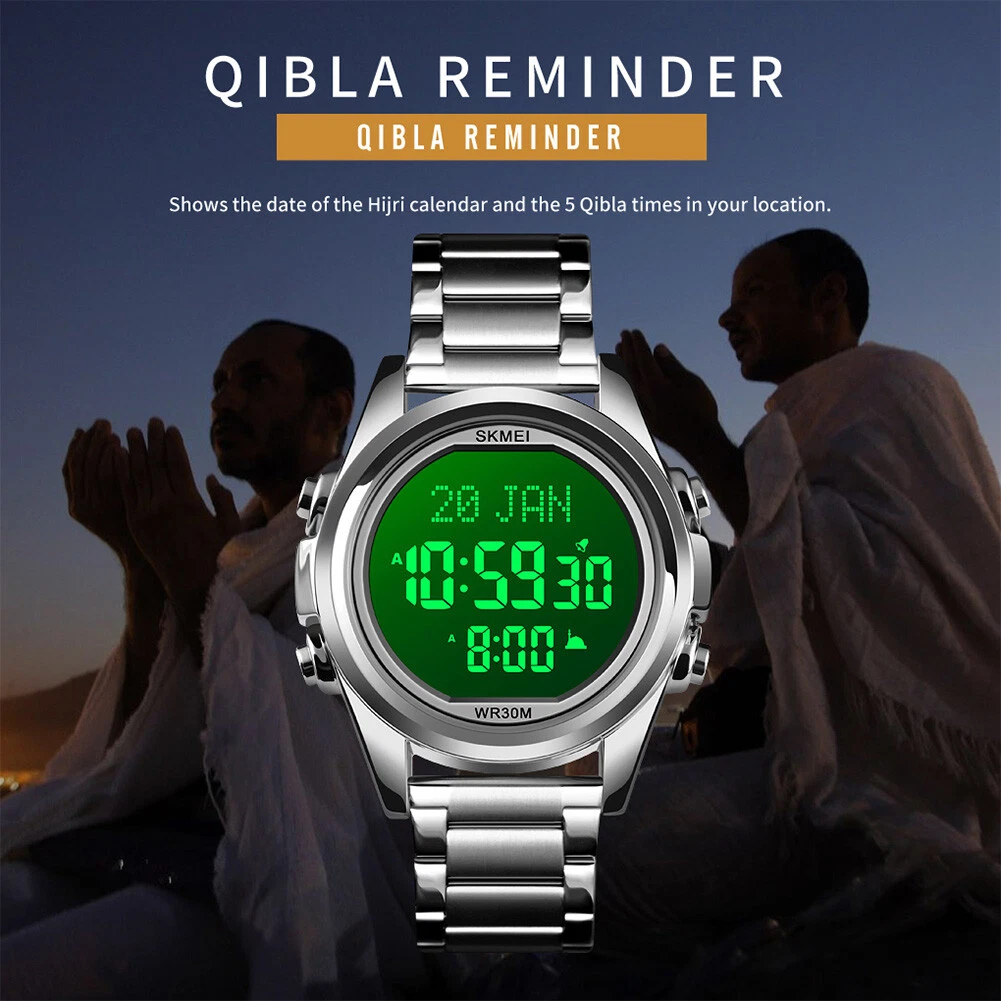 SKMEI DIGITAL WATCH MEN QIBLA TIME PRAYER GIFT 1667 1x | eBay