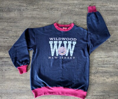 Wildwood New Jersey Shore Vintage Nutmeg 90s Crewneck Pullover Sweatshirt Size L