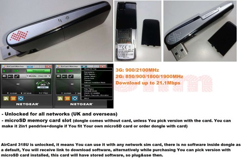 UNLOCKED USB 2G 3G cheap Mobile Broadband SIM Dongle Internet - Picture 4 of 5