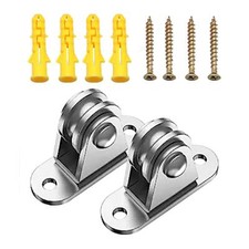 2Pcs Small Pulley Block Wheel DIY Kit 304 Stainless Steel Detachable Loading
