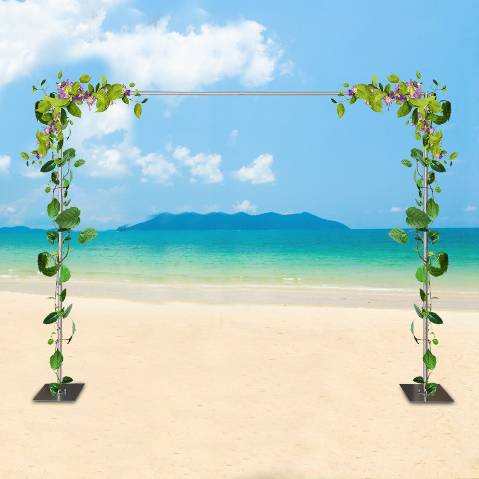 Heavy Duty Pipe Drape Kit Backdrop Support w/ Metal Steel BaseHeight