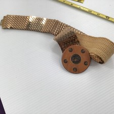 VTG Napoleon Empereur Belt with Napoleon Coin, Gold scales, 22" stretch