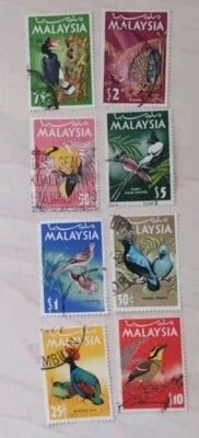 1965 Malaysia - Birds Full Postage Stamp Set - USED