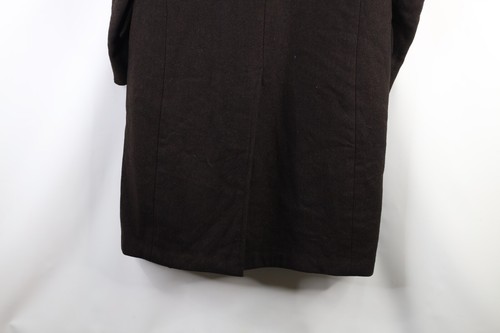 Vintage 50s Bespoke Mens 40R Wool Herringbone Topcoat Overcoat Jacket Brown USA - Picture 15 of 15