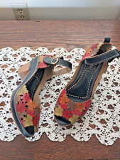 Spring Step L' Artiste Black Avnia Heeled Ankle Strap Sandals EU 37 / US 6.5-7M