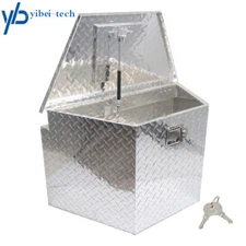 29" Wide Aluminum Trailer Tongue Tool Box Diamond plate with keys