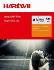 A3 Inkjet OHP Film Overhead Projector Clear Film with White Strip 20-200sheets