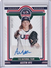 Austin Nye 2022 Panini Stars & Stripes USA Auto 15US-AN, 163/399
